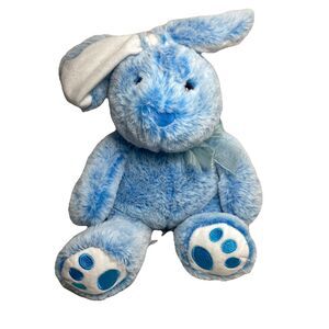 Blue Bunny With White Ears Frost 10 inches Sitting With Bow by Walmart